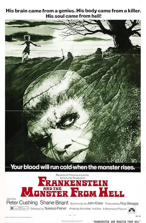 Frankenstein and the Monster from Hell film posteri